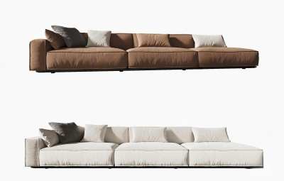 现代三人沙发3D模型下载